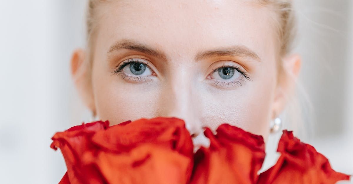 Smelling rose